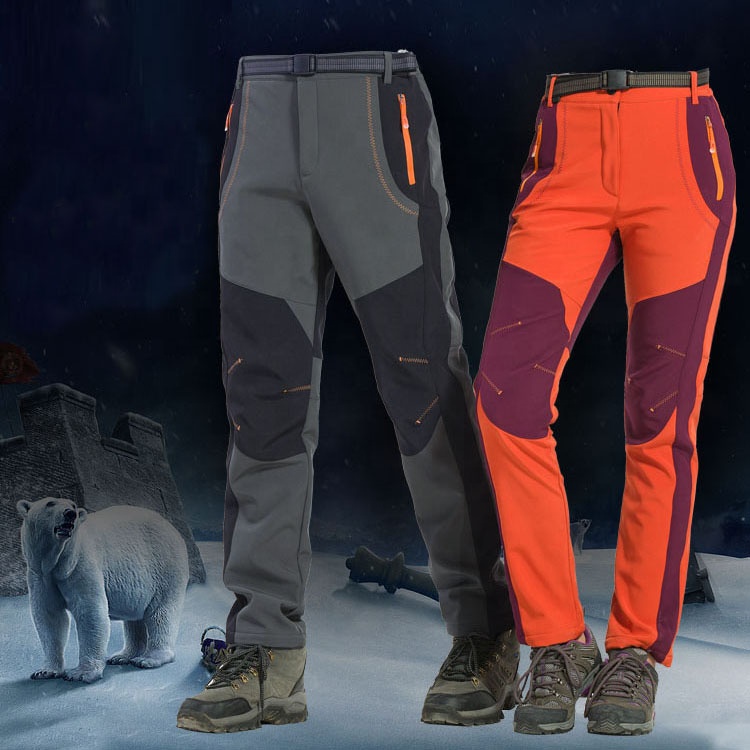 Unisex Waterproof Winter Hiking & Camping Pants – Warm Fleece Outdoor Trousers - Thumbnail 4