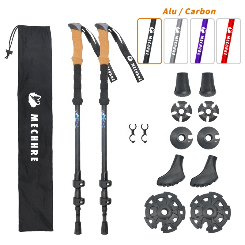 Ultralight Telescopic Trekking Pole – Carbon Fiber & Aluminium 7075