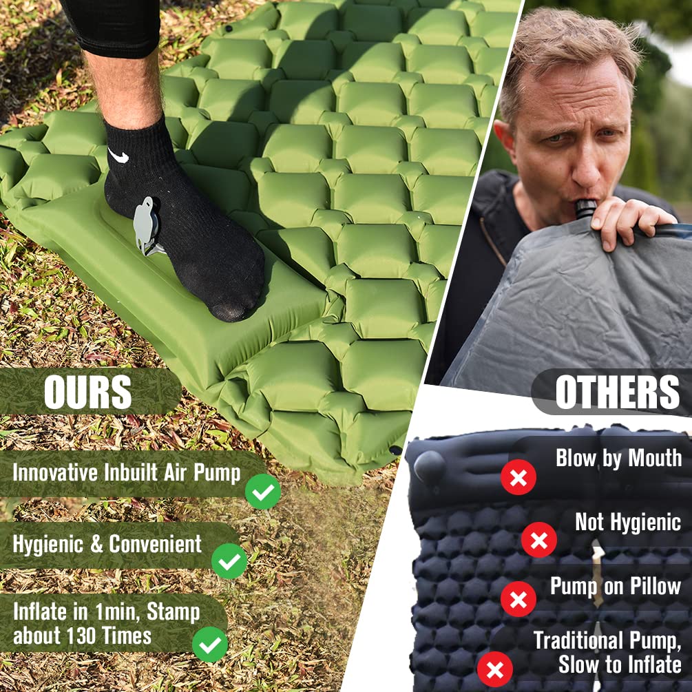 Foldable Waterproof Inflatable Camping Mattress – 200x70x10cm - Thumbnail 2