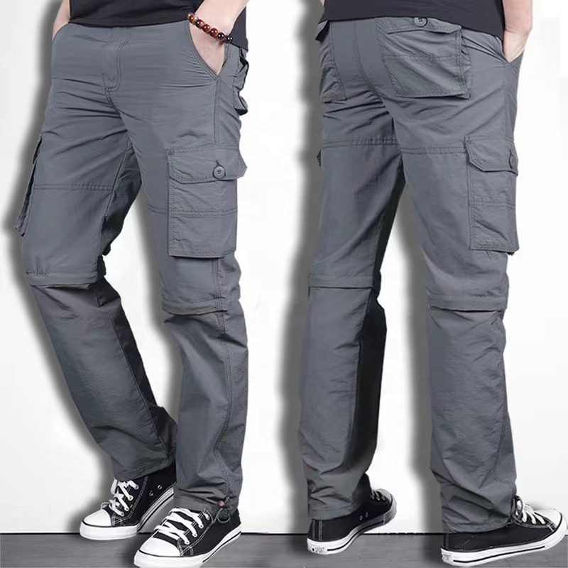 Quick-Dry Cargo Pants with Detachable Legs - Thumbnail 2