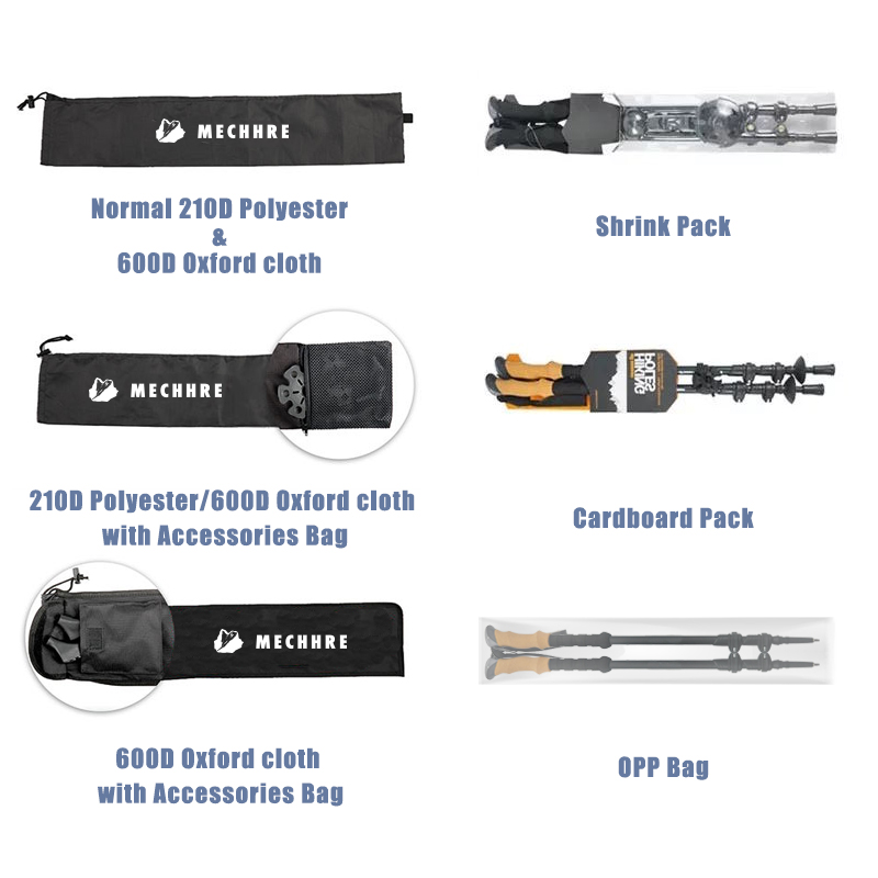 Ultralight Telescopic Trekking Pole – Carbon Fiber & Aluminium 7075 - Thumbnail 5