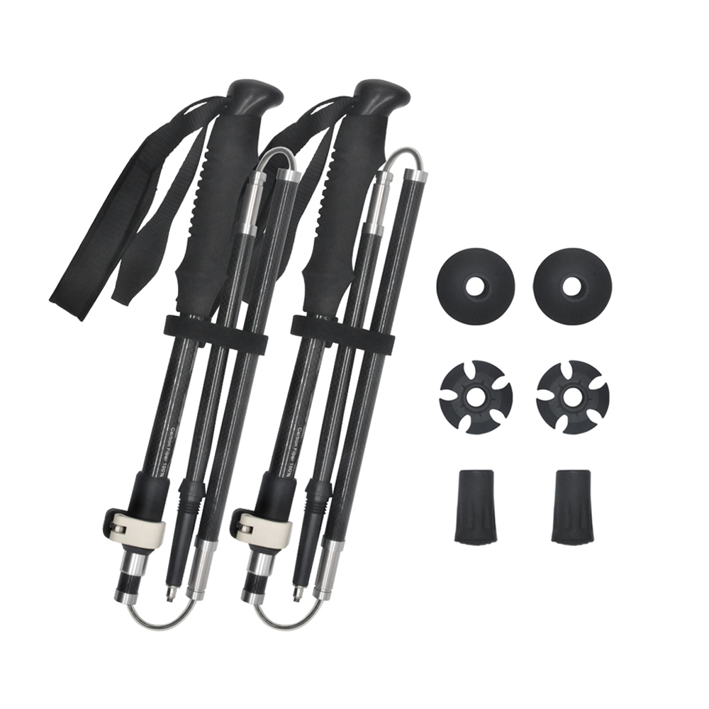 Ultralight Foldable Carbon Trekking Pole – Trifold Hiking Stick