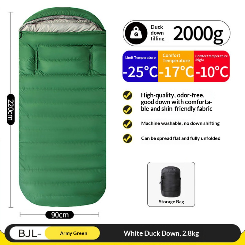 Unisex Summer Camping & Travel Sleeping Bag – Lightweight Nylon Envelope Design