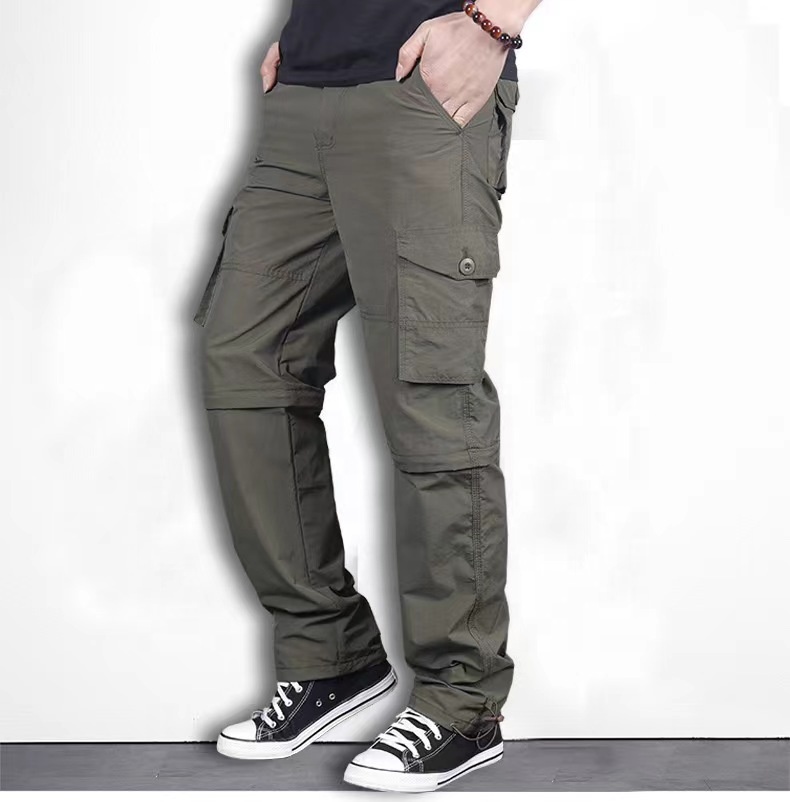 Quick-Dry Cargo Pants with Detachable Legs