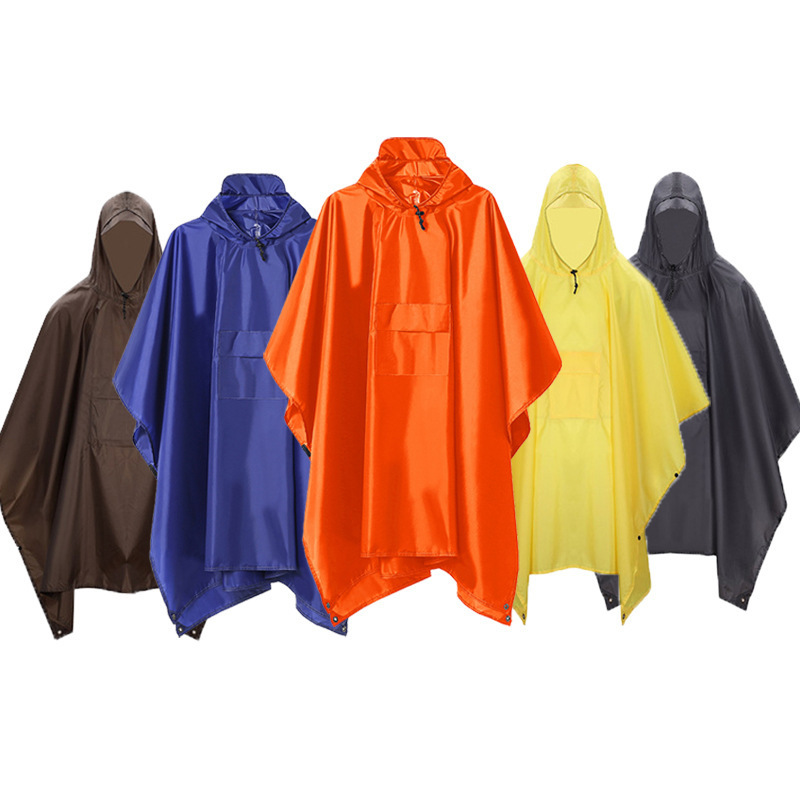 Unisex Waterproof Camouflage Tactical Rain Ponch - Thumbnail 4