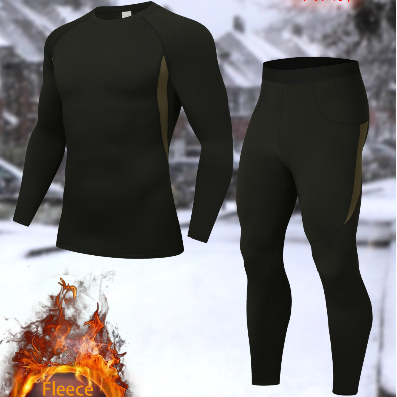 Unisex Thermal Fleece Base Layer Set – Outdoor Sports & Hiking Wear - Thumbnail 3