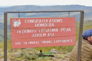 Old Mount Satima summit board sign