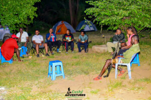 Tents set up at Sabache Camp near Mt. Ololokwe, Samburu