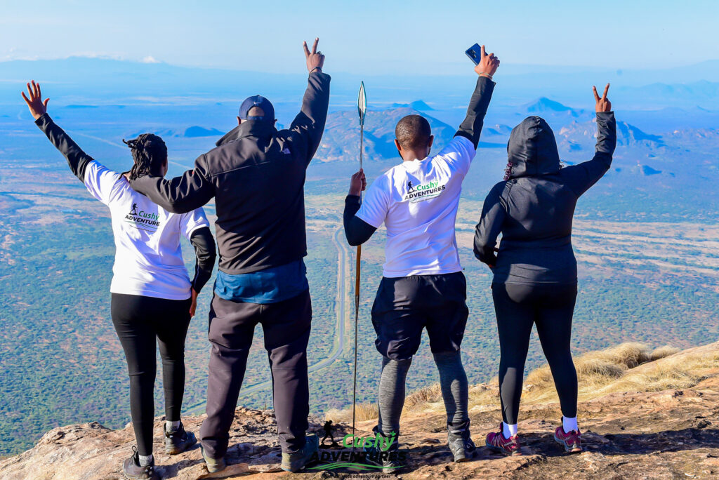 Panoramic view from Mt. Ololokwe summit overlooking Samburu plains